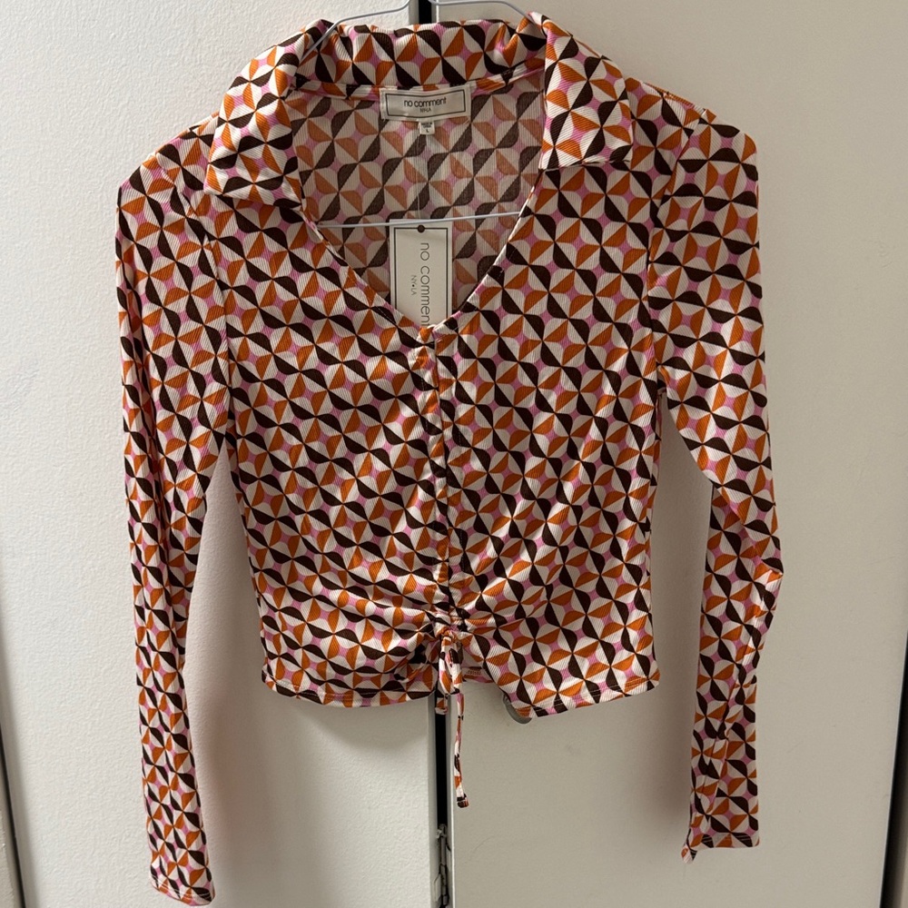 Zara Multicolor Geometric Blouse